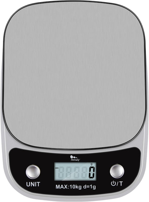 Digital Food Scale, 22 lbs/10kg Multifunction Kitchen Scale with Large Back-lit LCD Display and Tare Function for Cooking Baking Diets...
