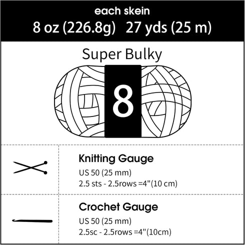 HOMBYS Light Grey Chunky Chenille Yarn for Crocheting, Bulky Thick Fluffy Yarn for Knitting,Super Bulky Chunky Yarn for Hand Knitting Blanket, Sof...