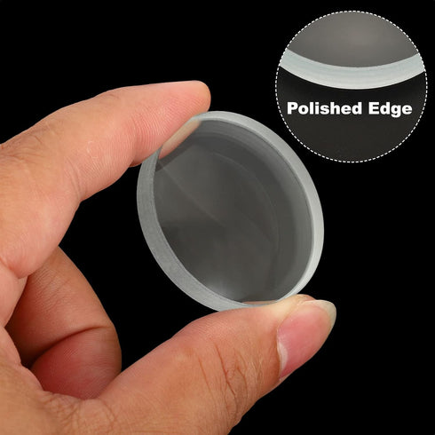 PATIKIL 4" (100mm) Focal Length Double Concave Lens, 40mm Diameter 6mm Height Glass Optically Polished Round Edges Lens for Physics Experiment, Cl...