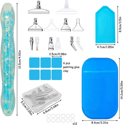 SENHAI 35 Pcs Diamond Art Paintings Pen Kits, 5D Diamond Art Paintings Accessories Tools Stainless & Plastic Tips Diamond Art Pens for DIY Paintin...