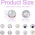 Cheriswelry 160Pcs 11-12mm ABS Imitation Pearl Beads White Round Heart Dot Pattern Transparent Acrylic Beads AB-Color Resin Rhinestone Beads Suppl...