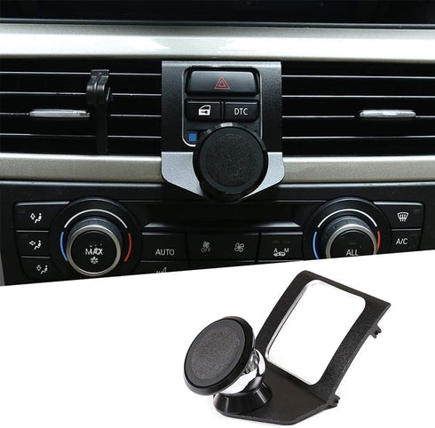 LLKUANG 360-Degree Rotary Cell Phone Holder Mobile Phone Mount for BMW 3 Series E90 E91 E92 E93 2005-2010 2011 2012(Aluminium Alloy)...