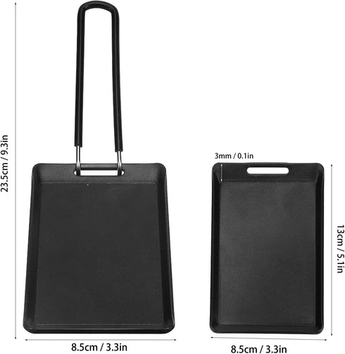 Grill Pan, Small Nonstick BBQ Grill Pan with Detachable Handle, 5.1 x 3.4 in Multipurpose BBQ Grilling Pan Steak Frying Pan Heating Evenly and Qui...