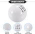 Car Manual 4 Speed Ball Gear Shift Knob Kit, Round Short Throw Shifter Universal for Manual Transmission Vehicles Durable Acrylic White with Adapt...