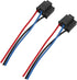Headlight Wire Socket Connector, 2 Pcs H4 Male/Female Power Plug, 3 Wire Way Automotive Waterproof Electrical Connectors, Light Holder Wiring Pigt...
