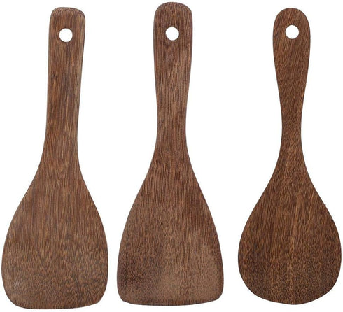 Fdit Kitchen Cooking Tool Shovel Wooden Spatula Fried Rice Turner Utensils Cooking Roasting(Semicircular)...