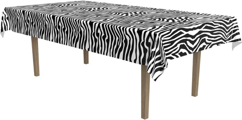 Zebra Print Plastic Tablecover...