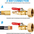 2PCS Brass RV Winterize Blowout Adapter, 1/4 Inch Male Quick Connecting Plug &3/4 inch Male GHT Thread &1/4 Inch Ball Valve with 2 Pcs Washers for...