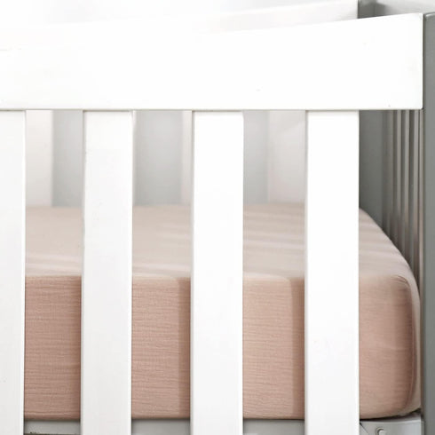 GRSSDER Soft Muslin Crib Sheet 1 Pack, 100% Cotton Crib Sheets for Boys and Girls, Fit Standard Crib Mattresses 52" x 28" Safe and Snug, Natural...