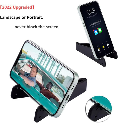 3 Pack Portable Cell Phone Stand for Desk, ?2022 Upgraded? Universal Pocket-Sized Foldable Small Mobile Phone Holder, V Smartphone Kickstand Mount...