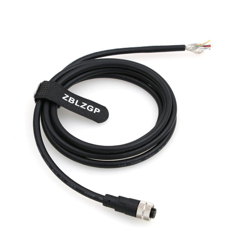 M12 A-Code 8 Pin Female Cable Sensor Industrial Aviation Connection Anti-Vibration Cable for Actuator Devices 2M/6.6FT...