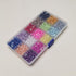 Chenkou Craft 900pcs Assorted 15 Colors 8mm immitaton Half Pearl Bead Flat Back Gem Scrapbook Craft DIY Beads Nail Art+ Plastic Box (8mm)...