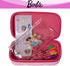 Innovative Designs Barbie Pencil Case Set with Stickers and Gel Pens for Kids, Molded with Zip Closure, Light Pink...
