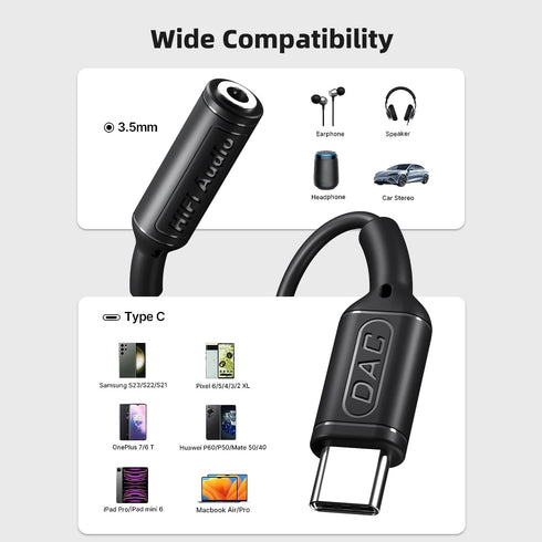 USB C to 3.5mm Headphone Adapter-Type C to 3.5mm Aux Dongle for S23/S23+/S23 Ultra Note10/10+/20/20+/20 Ultra Z fold Google Pixel 2/3/4/5/6/6pro/7...