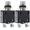 Thermal Circuit Breaker,98 Series 40A 125/250VAC Circuit Breaker Push-Button Reset with Quick Connect Terminals and Waterproof Button Cover 32VDC ...