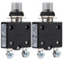 Thermal Circuit Breaker,98 Series 40A 125/250VAC Circuit Breaker Push-Button Reset with Quick Connect Terminals and Waterproof Button Cover 32VDC ...