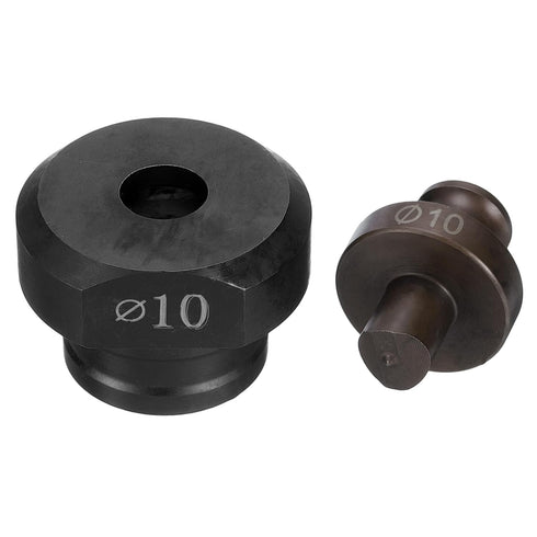 Hydraulic Hole Punch Die 10mm Precise Round Hole Electric Hydraulic Hole Punching Kit for MHP-20 JP-20 Electric Hydraulic Punching Machine, Burgun...