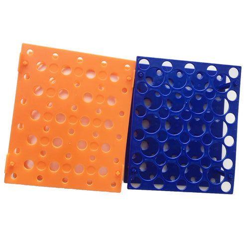 50 Well Orange ?Blue Centrifuge Tube Rack for 10ml/15ml/50ml(Two Packs) (Orange/Blue)...