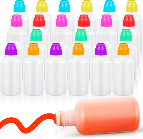 Tessco Marker Bottle with Dauber Tip, 2 Ounce Empty Paint Dabbers, Refillable Bottles Dauber Paint Graffiti Mop, Art Crafts Painting Supplies (16 ...