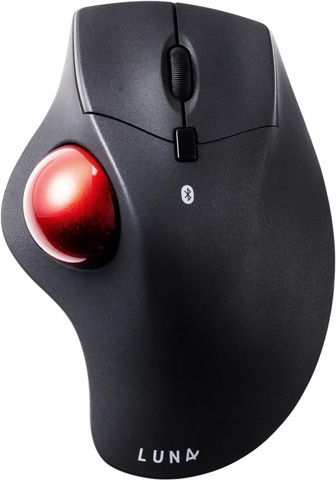 SANWA Bluetooth Wireless Ergonomic Trackball Mouse, Optical Rollerball Mice, Programmable Silent Buttons, 40mm Trackball, 600/800/1200/1600 DPI, C...