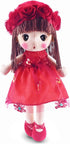 HWD Kawaii Stuffed Soft Flower Girl Plush Toy Doll Girls Gift, 18 Inch (Red)...