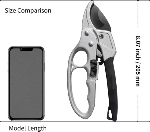 Ratchet Garden Pruning Shears Cutter,Gardening Scissors,Garden Hedge Clippers Handheld Pruners, Reinforced Design Handle Tools Scissors (B02)...