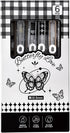6 Pcs Gel Ink Pens Retractable Pens Cute Rose Butterfly Pen 0.5mm Black Ink Pen Writing Pens Office School Supplies for Women Girls Boys Men (Butt...