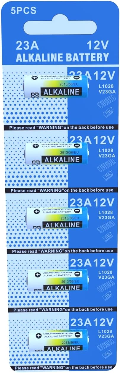 EX-ENEGY 23A A23 21/23 MN21 12V Alkaline Batteries 5 Pack for Garage Doors Opener Keyless Entry Doorbells and Alarm Remote...