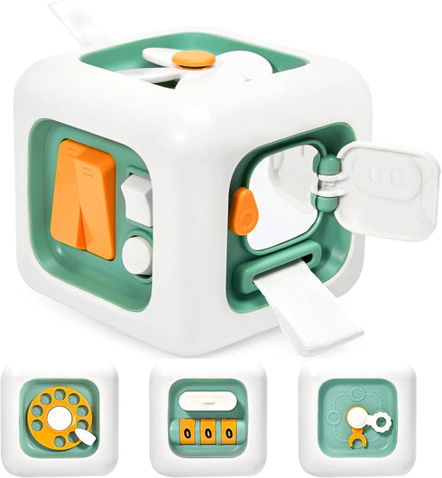Montessori Toys for 1 Year Old,Baby Sensory Activities Cubes Toys for Toddlers 1-3,Educational Learning Toy for 12 Months + Babies,Airplane Car Tr...