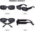 JUDOO Trendy Rectangle Sunglasses for Women Men Retro 90s Y2K Glasses Thick Square Blue Pink Frames...