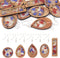 FASHEWELRY 10pcs Wood Resin Earrings Making Kit Geometric Boho Wood Charms & Earring Hooks & Jump Rings for DIY Earring Necklace Jewelry Making...