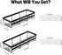 WOWBOX Shower Caddies 2 Pack - Adhesive Hanging Shower Shelf - Bathroom Organizers and Storage, No Drilling Stainless Shower Shelves for Home Deco...