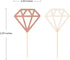50 Pack Rose Gold Glitter Diamond Donut Ring Cupcake Topper Picks for Engagement Bridal Shower Party Cake Decorations...