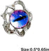 Devil Eye Nail Charms for Acrylic Nails,24PCS 3D Alloy Silver Nail Art Rhinestones Purple Eye Decoration, Nail Crystal Diamonds Y2K Nail Jewels Ac...