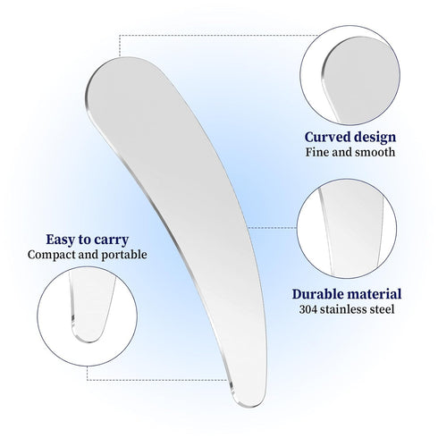 2Pcs Mini Metal Cosmetic Spatulas, Skincare SpatulaMixing and Sampling Makeup Beauty Tools for Skin Care Creams, Eye Cream, Essences Beauty Access...