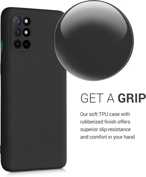 kwmobile Case Compatible with OnePlus 8T Case - Slim Protective TPU Silicone Phone Cover - Black...