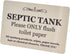 Septic tank Sign - aluminium composite with adhesive, notice, plaque for toilets, bathrooms, W.C, loo. rest room (Gold)...