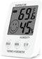 Digital Thermometer Indoor Hygrometer Humidity Meter Room Temperature Monitor Large LCD Display Max/Min Records for Home Car Office White by SoeKoa