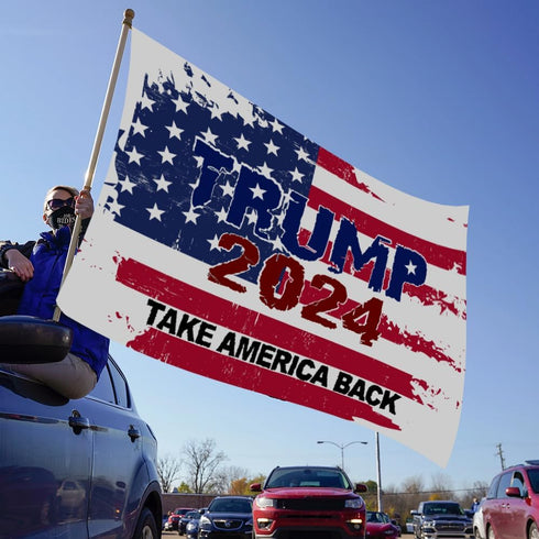 Trump 2024 Take America Back Flags 3x5 FT Outdoor - USA,Best Choice Trump Banner for Outside with 2 Brass Grommets UV protection Fade Resistant fo...