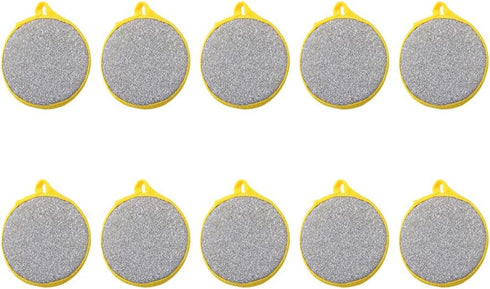 1pcs Durable Scrub Scouring Sponge Microfiber Scouring Scrubber Round Dish Washing Sponge Scrubber for Cleaning Dishes Pots,Random Color...
