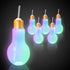 Windy City Novelties - 6 pack - LED Light Up White Light Bulb Cup with Straw...