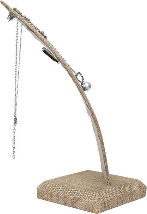 MOOCA 2 Pcs Small Burlap Necklace Chain Jewelry Bust Display Holder Stand, Necklaces Display Necklace Mannequin, Detachable Jewelry Bust Stand 10 ...