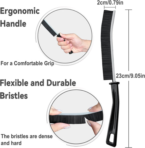 9 Pcs Hard Bristle Crevice Cleaning Brush,Multifunctional Corners Gap Cleaning Brush,Crack Cleaner Tools for Housekeeping,Bathroom Accessories,Hom...