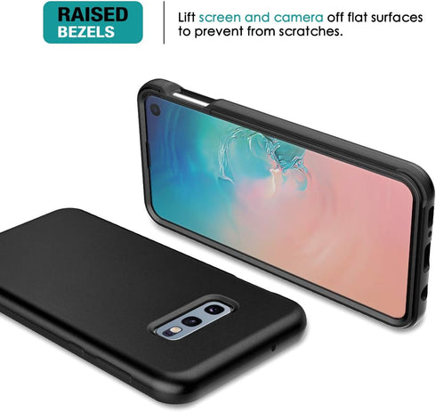 SURITCH Case for Samsung Galaxy S10e,?Built in Screen Protector??Support Wireless Charging? Rugged Back Cover Hybrid Bumper 360 Protective Case Ma...