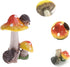 Fairy Mushroom Miniature Mushrooms Ornaments Hedgehog Outdoor Mushroom Figurine Fairy Garden Accessories Decor Small Garden Decoration...