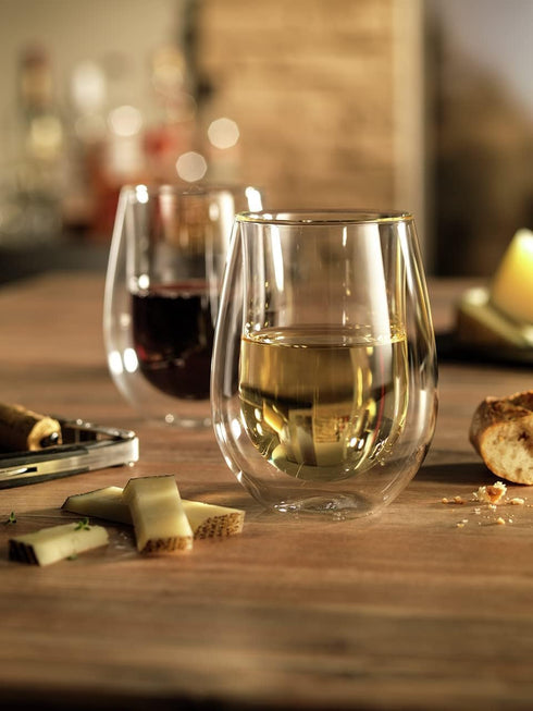 ZWILLING J.A. Henckels Double-Wall Stemless White Wine Glass Set, 10 fl. oz, 2-pc...