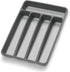 Silverware Organizer Utenisl Organizer Holder Kitchen Drawer Organizer Plastic Silverware Tray for Drawer Flatware Organizer 5 Compartment Black...