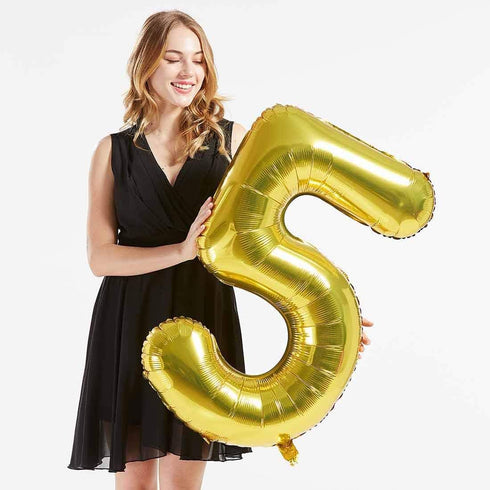 40inch Gold Foil 55 Helium Jumbo Digital Number Balloons, 55th Birthday Decoration for Girls or Boys, sweet 55 Birthday Party Supplies...
