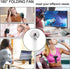 Mini Portable Fan, Powerful Handheld Fan Rechargeable with LED Display, Hand/Desk/Neck 3 In 1 Personal Fan with 6 Speed and 180° Foldable, Quiet f...