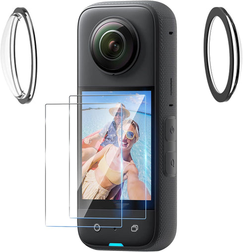 Camera Protective Film with Adhesive Lens Protector Compatible for Insta360 X3 360 Degree Action Camera...